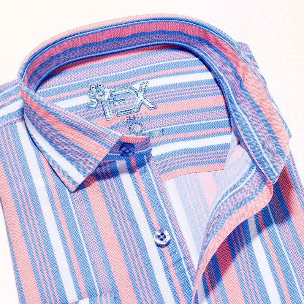Good Morning FROG Striped Button Down Shirt  Eight-X   