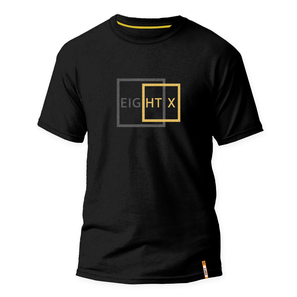 Black Edition Graphic T-Shirt - Squares Graphic T-Shirts Eight-X BLACK S 
