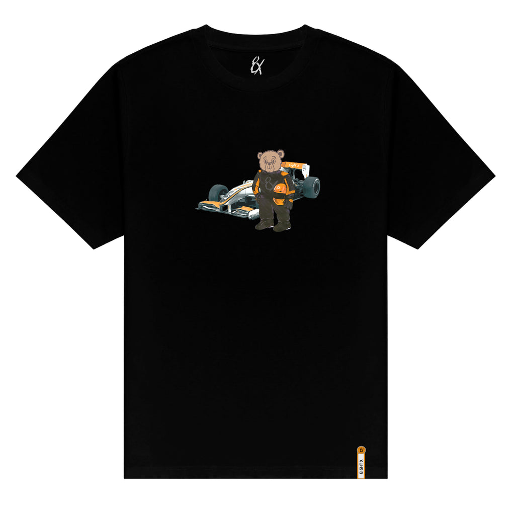 Bear Turismo Graphic T-Shirt - Black Graphic T-Shirts Eight-X BLACK S 