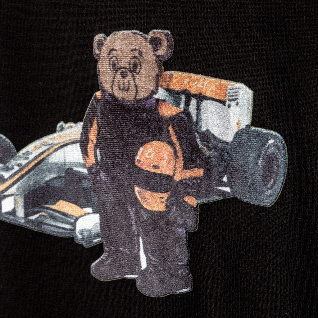 Bear Turismo Graphic T-Shirt - Black Graphic T-Shirts Eight-X   