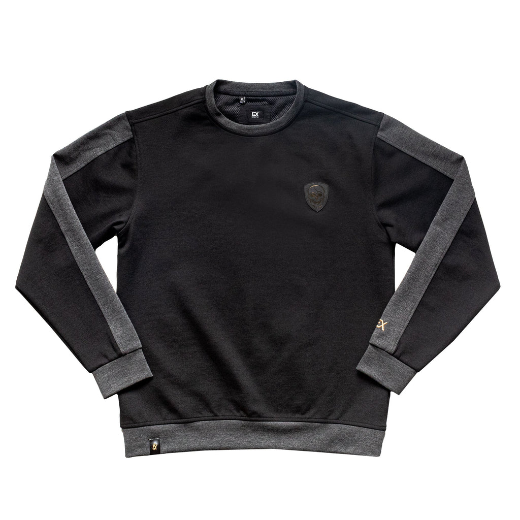Skull Crewneck Pullover Sweatshirt - Black Sweatshirts Eight-X   