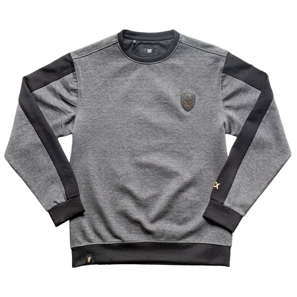 Skull Crewneck Pullover Sweatshirt - Grey Sweatshirts Eight-X   