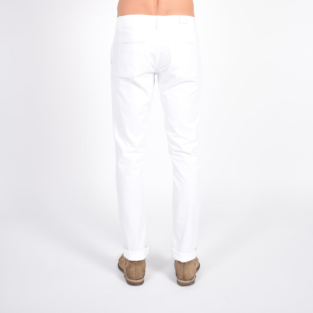 Slim Fit Chino Pants - White Chino Pants Eight-X   