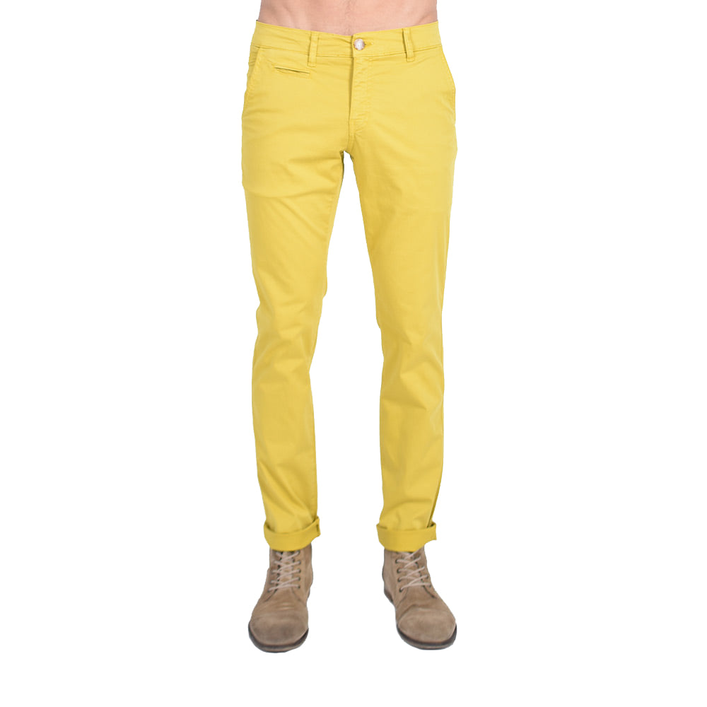 Slim Fit Chino Pants - Mustard Yellow Chino Pants Eight-X   