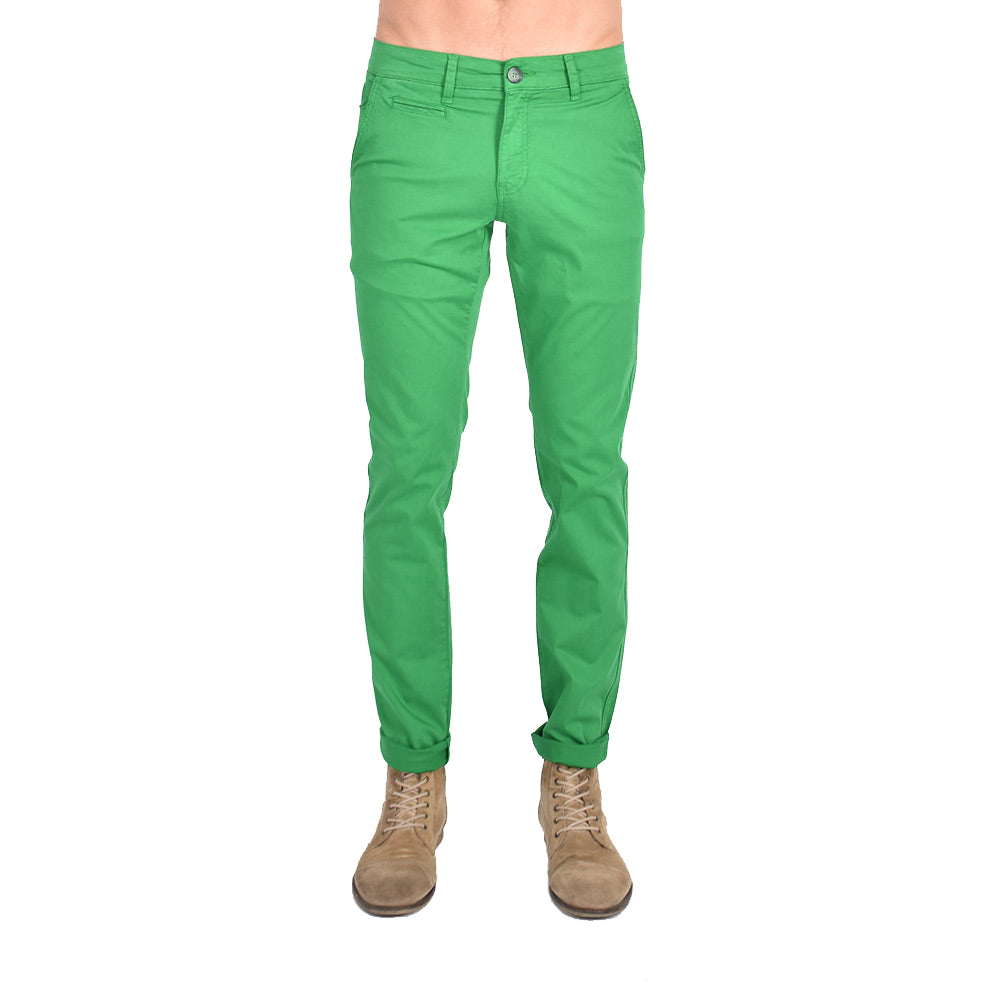 Slim Fit Chino Pants - Emerald Green Chino Pants Eight-X   