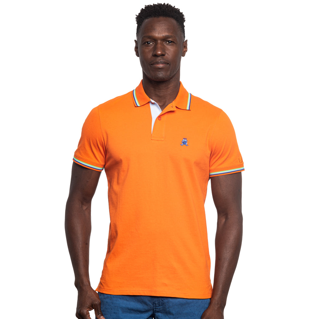 Corsica FROG Slim Fit Polo - Orange Polos Eight-X   