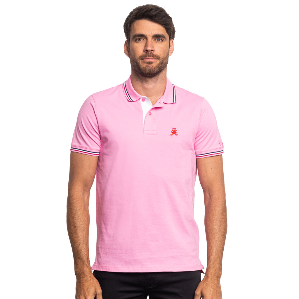 Corsica FROG Slim Fit Polo - Pink Polos Eight-X   