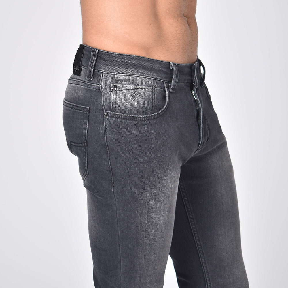 Light Black Slim Fit Jeans #EIG-38 Jeans Eight-X   