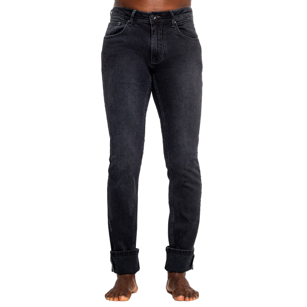 Black Slim Fit Denim Jeans Jeans EightX   