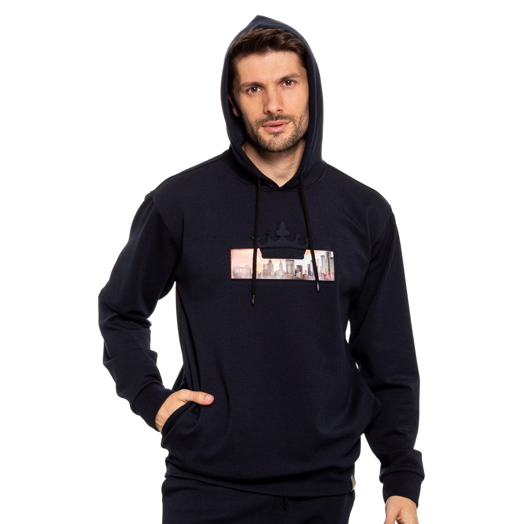 Crown City Hoodie - Navy Sweatshirts Eight-X   