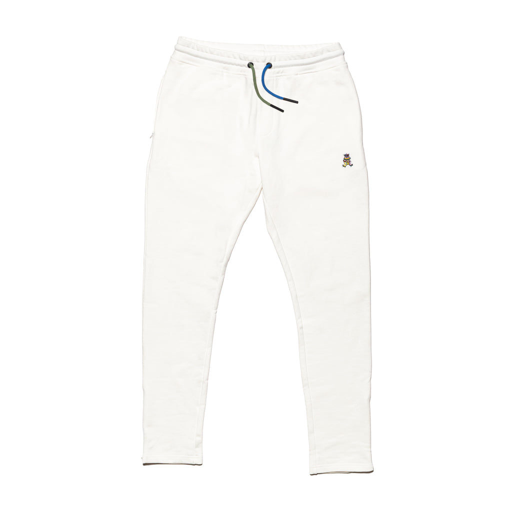 FROG Color Block Leisure Sweatpants - White Sweatpants Eight-X   