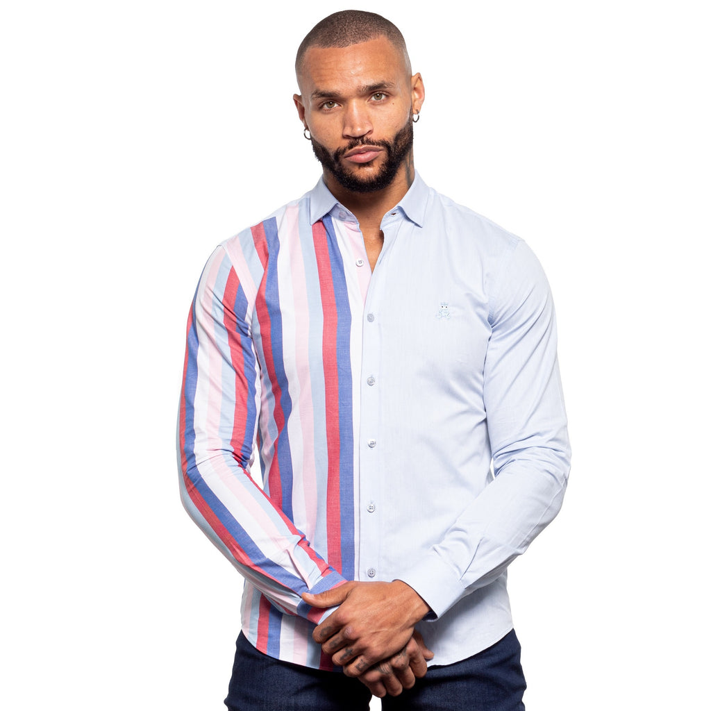 FROG Solids & Stripes Button Down Shirt - Blue  Eight-X   