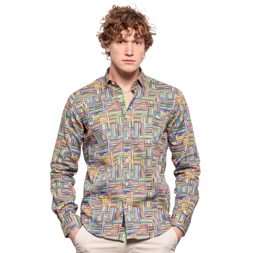 Colored Pencil Button Down Shirt  Eight-X   