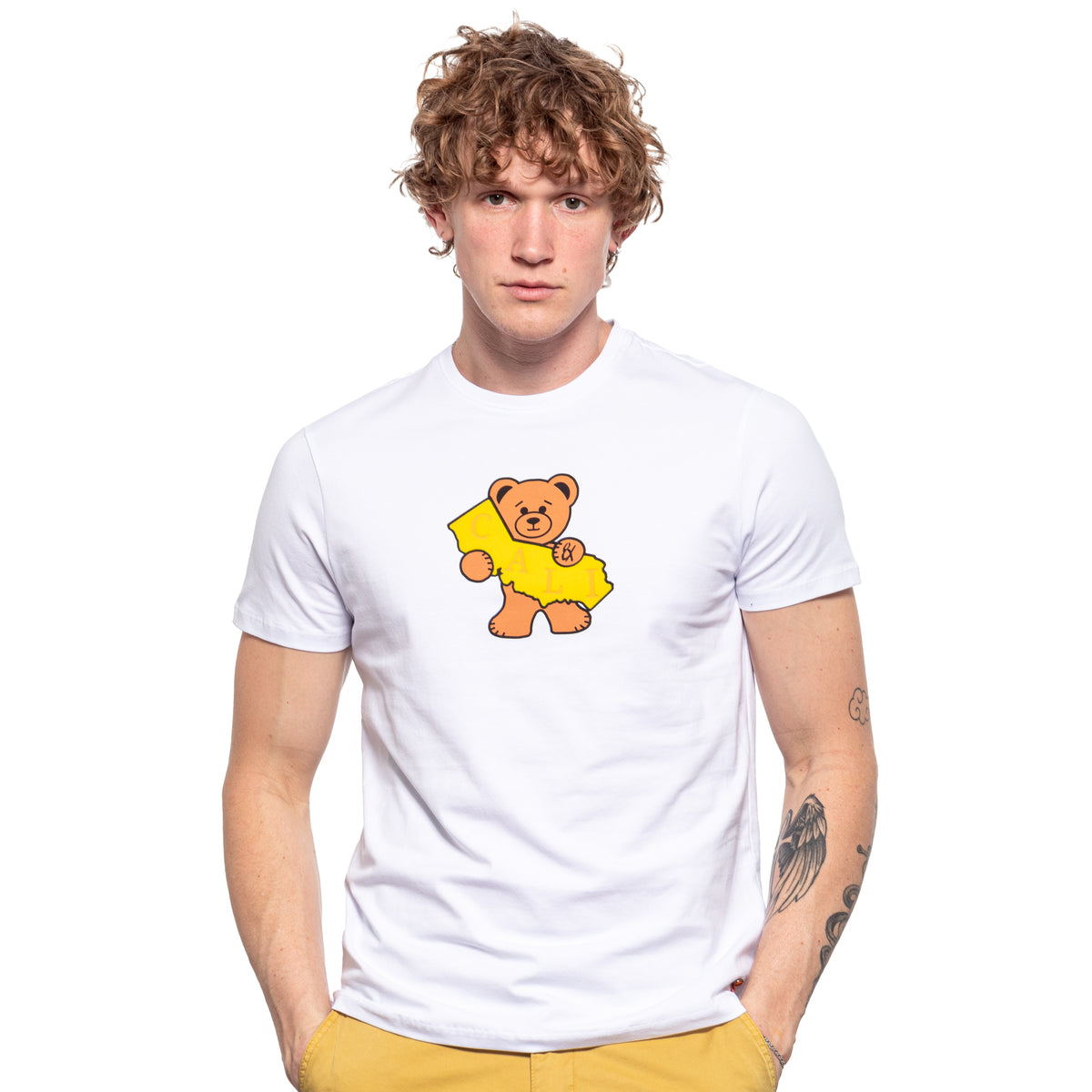 Cali Bear Graphic T-Shirt - White – Eight-X