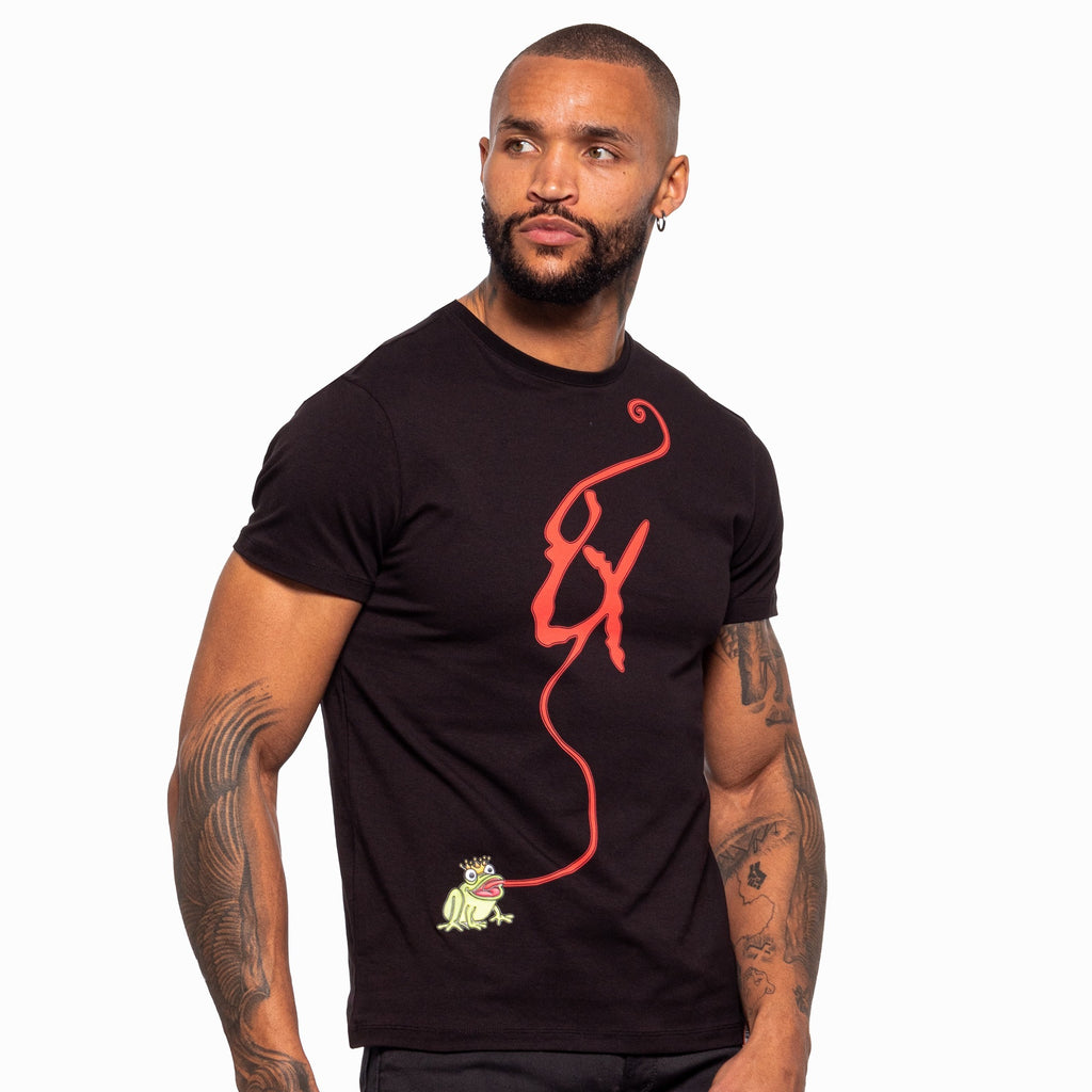 Tongue Twister Graphic T-Shirt - Black Graphic T-Shirts Eight-X   