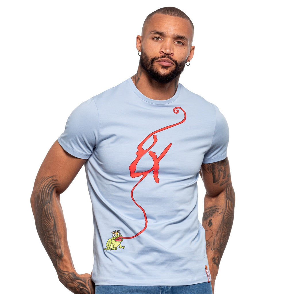 Tongue Twister Graphic T-Shirt - Light Blue Graphic T-Shirts Eight-X   