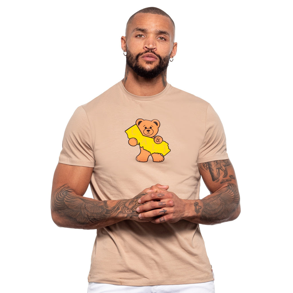 Cali Bear Graphic T-Shirt - Beige  Eight-X   