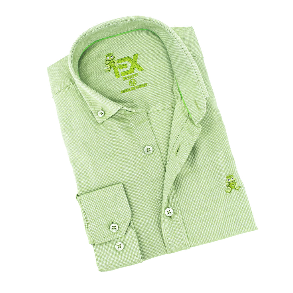 Oxford FROG Button Down Shirt - Green Long Sleeve Button Down EightX   