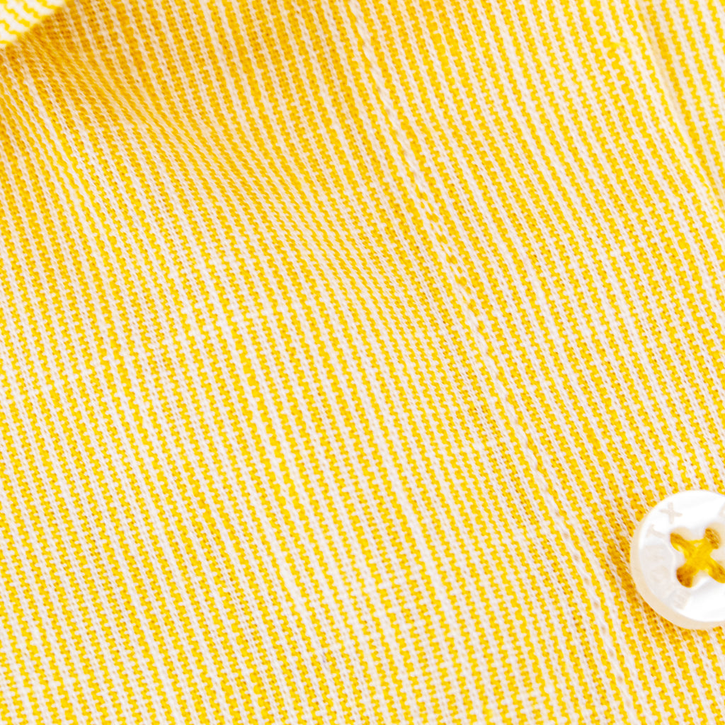 The Boardwalk Linen Button Down Shirt - Golden Yellow Long Sleeve Button Down Eight-X   