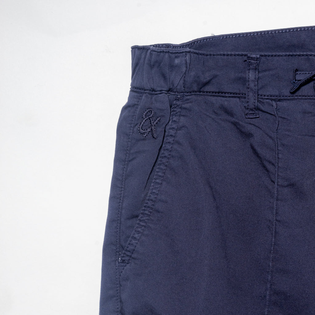Chino Shorts w/ Drawstring Waist - Navy Chino Shorts Eight-X   