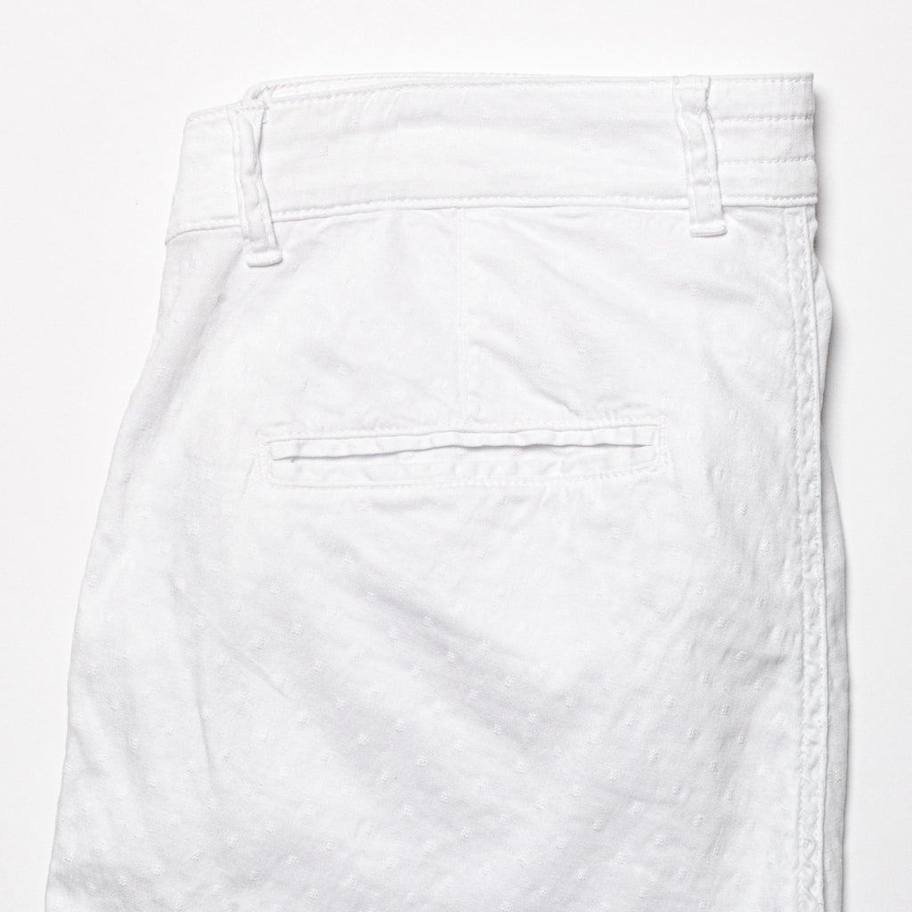 The Bruno Jacquard Shorts - White Chino Shorts Eight-X   