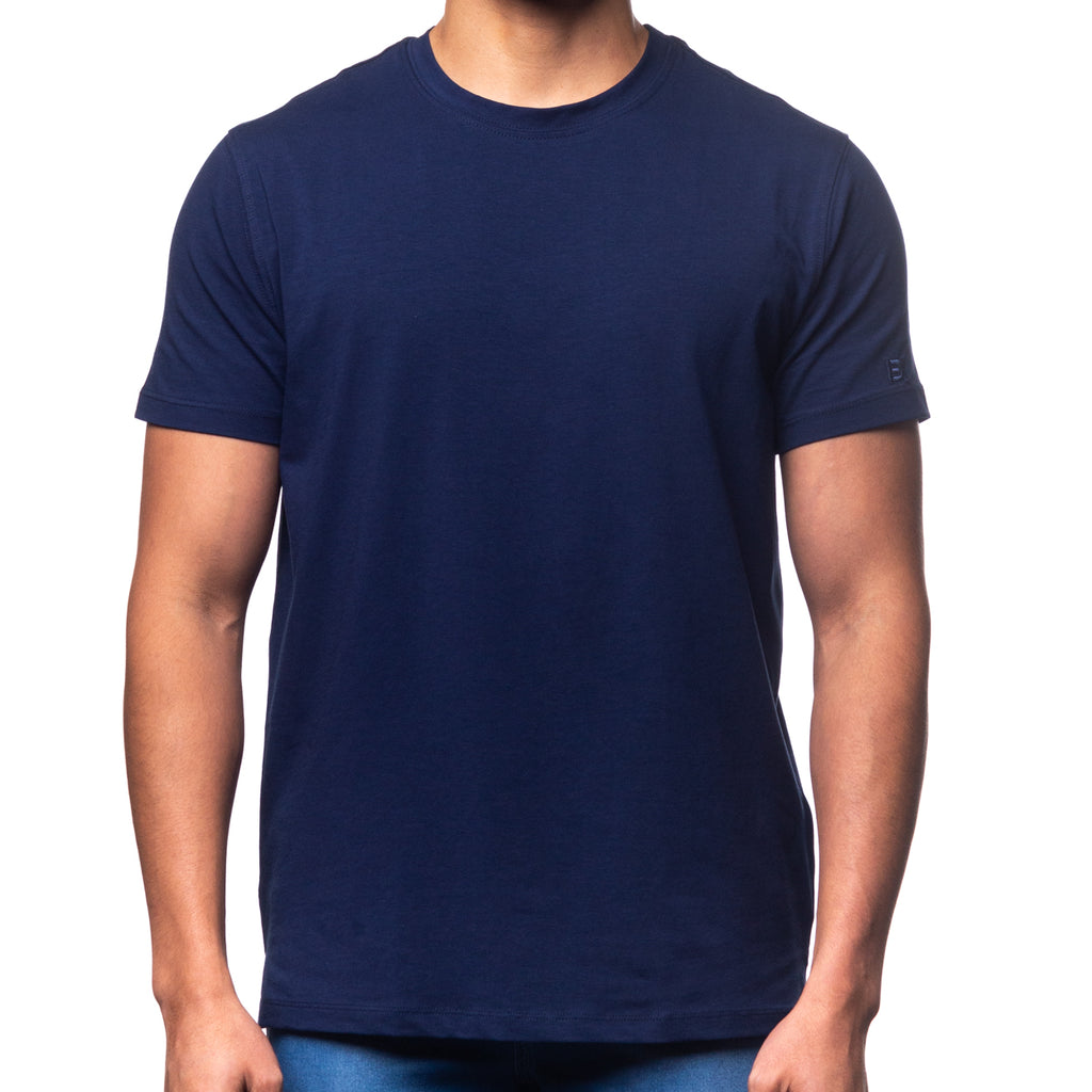 essential cotton shirt in navy