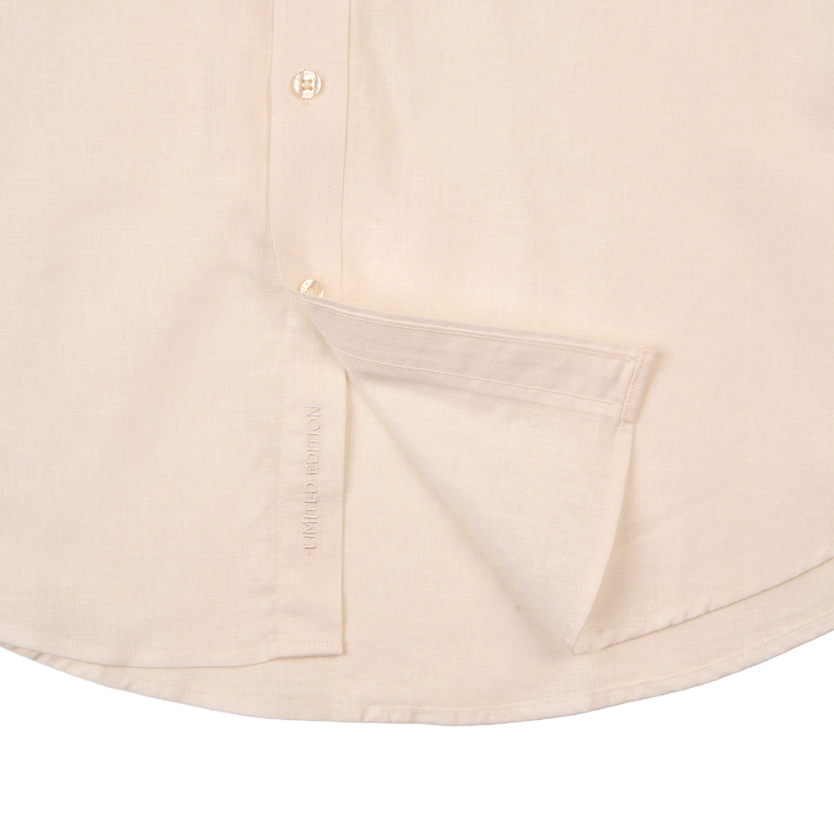 Essential Linen Long Sleeve Button Down Shirt - Beige Short Sleeve Shirts Eight-X