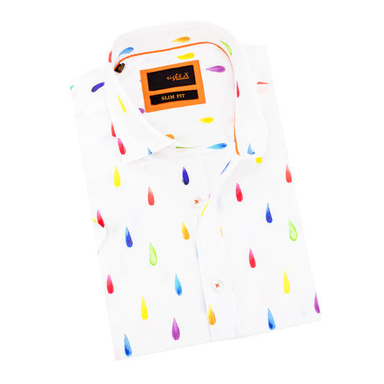 Acid Rain Short Sleeve Shirt Shirts Eight-X WHITE S