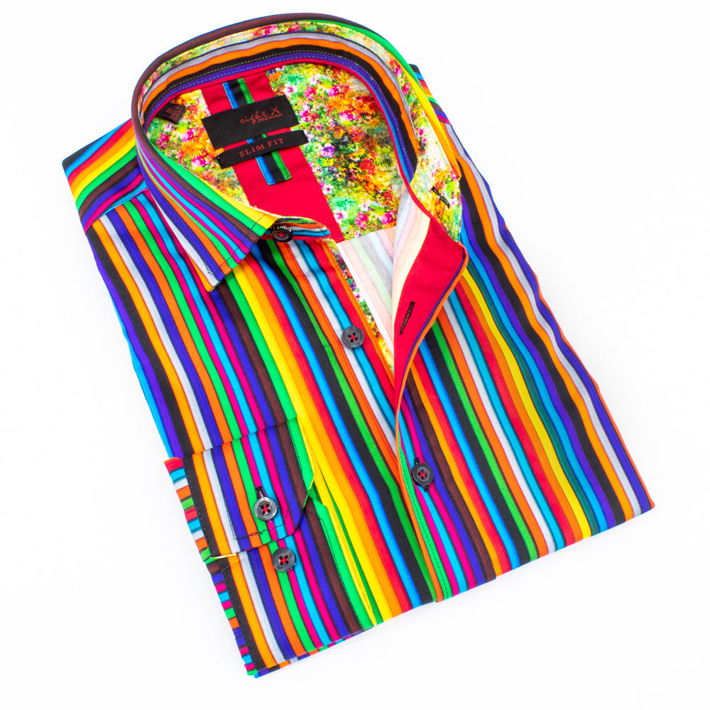 Afternoon in Santa Fe Button Down Shirt Shirts EightX MULTI S