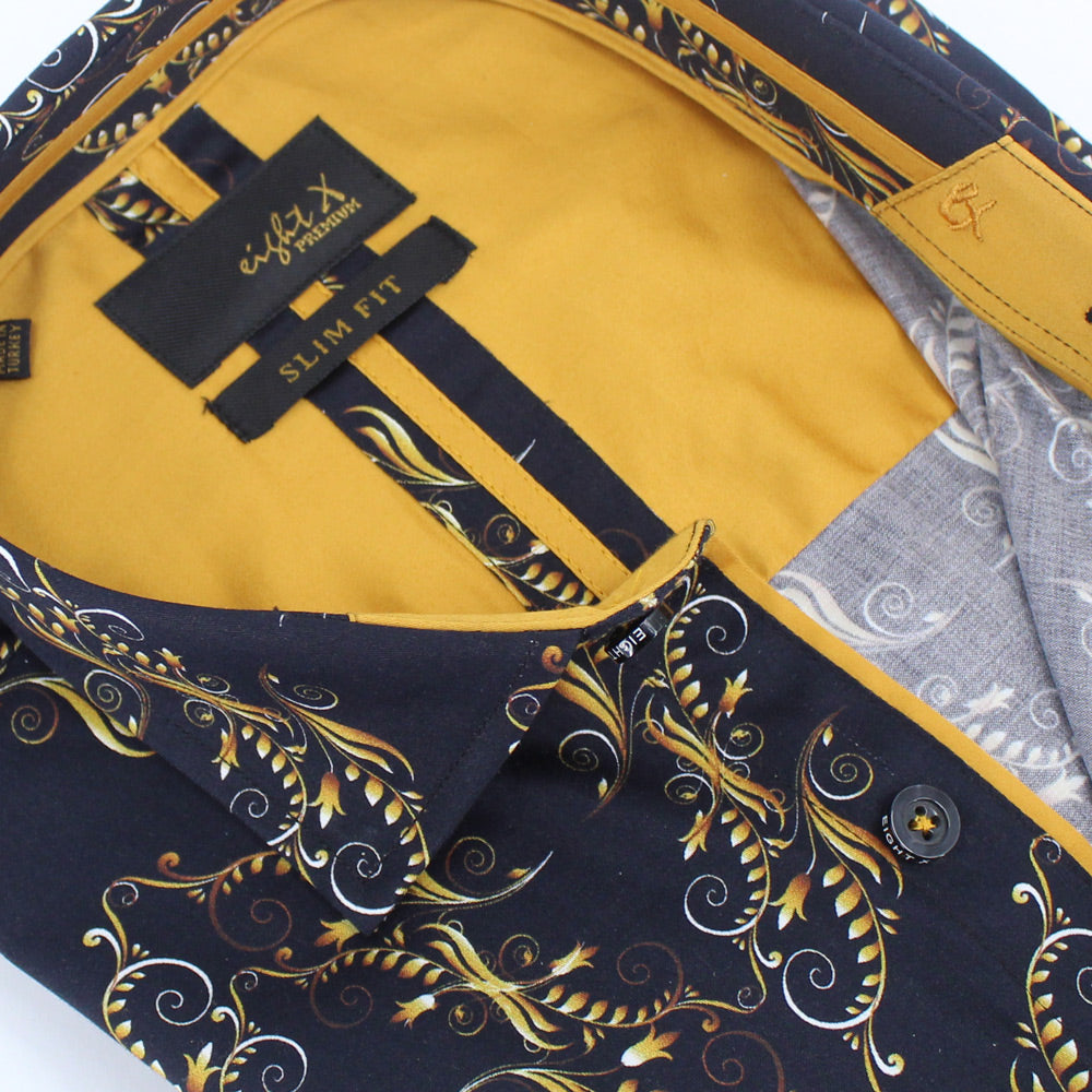 Athenian Golden Vine Button Down Shirt Shirts Eight-X