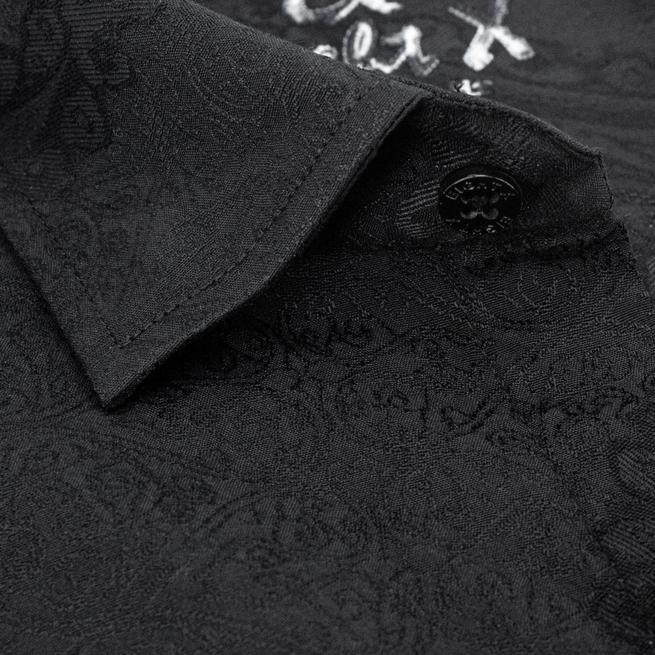 MARK&LONA CD8-IFNT ブラックシャツ 36(S) トップス Big Paisley Jacquard Button Down Shirt - Black – Eight-X