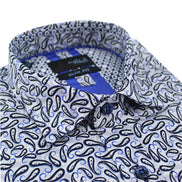 Black Scattered Paisley Short Sleeve Shirt Shirts Eight-X