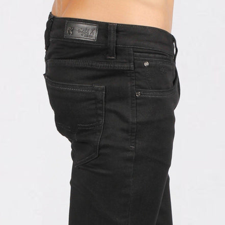 Black Slim Fit Jeans #1227-09 Jeans Eight-X