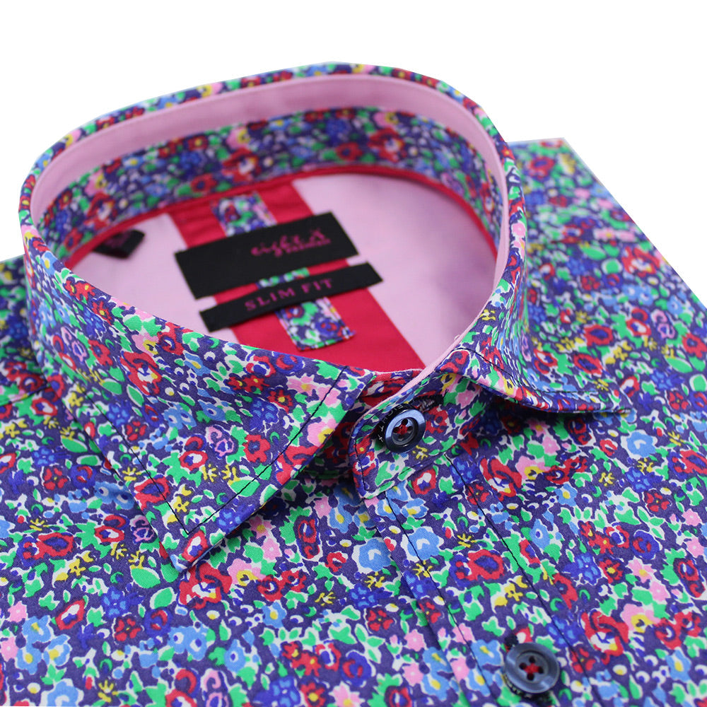 Blossom Melody Floral Short Sleeve Shirt Shirts Eight-X