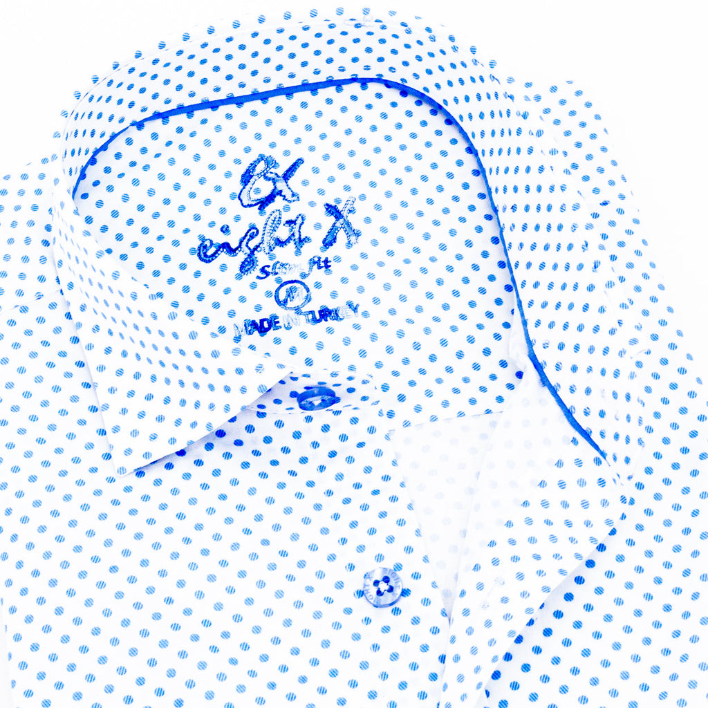 Blue Dot Button Down Shirt Shirts EightX