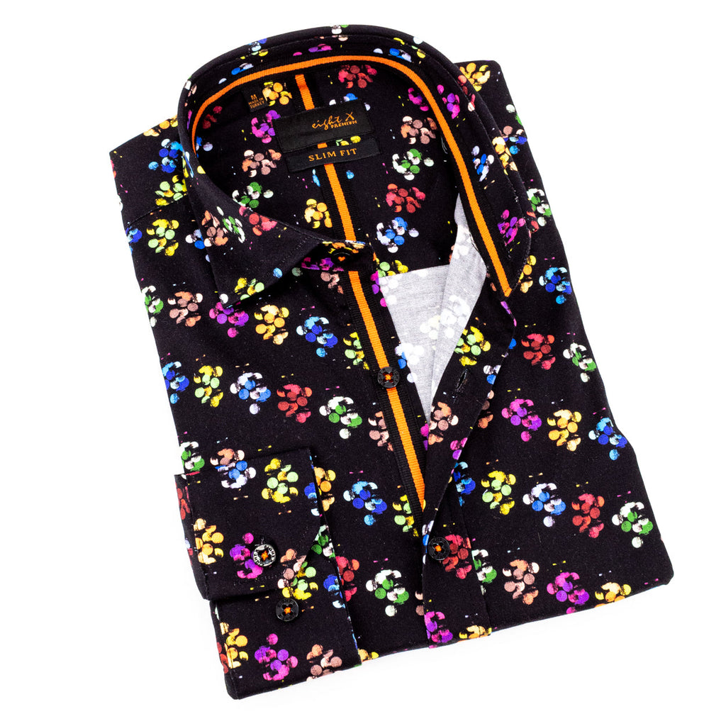 Broadcast In Color Button Down Shirt Shirts EightX BLACK S