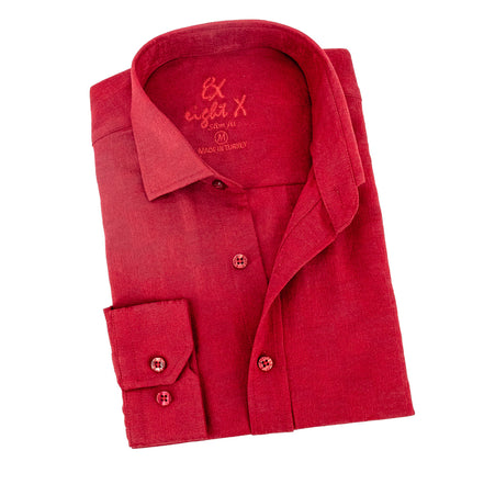 Brush Strokes Jacquard Button Down Shirt Shirts EightX RED S