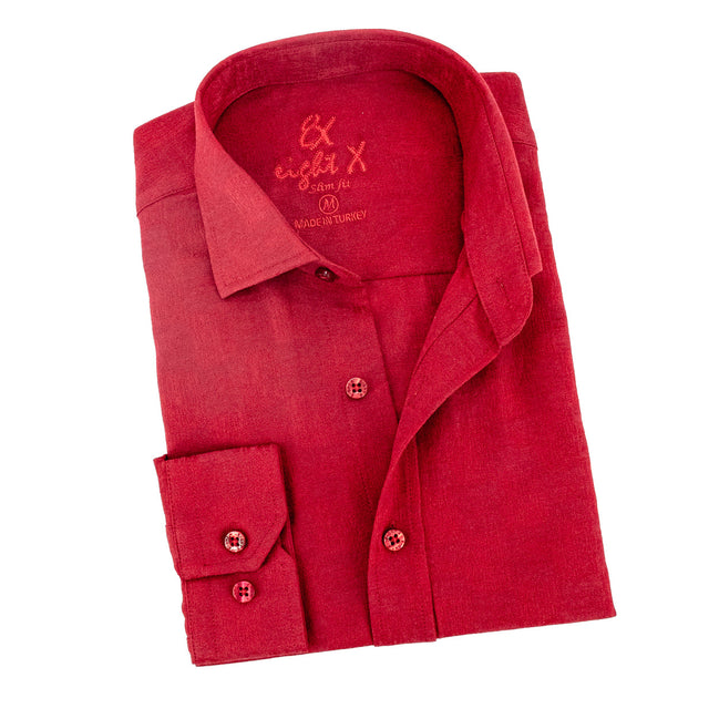 Brush Strokes Jacquard Button Down Shirt Shirts EightX RED S