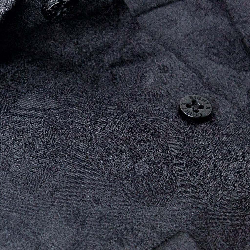 Calvaria Limited Edition Jacquard Button Down Shirt - Black Shirts EightX