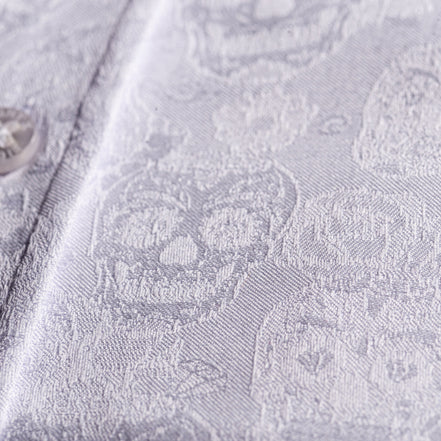 Calvaria Limited Edition Jacquard Button Down Shirt - White Shirts EightX