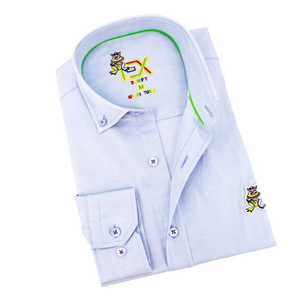 Colores Edition Oxford FROG Shirt - Blue Shirts EightX BLUE S