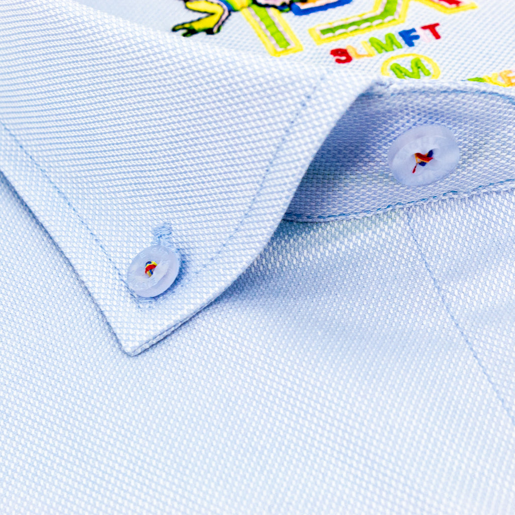 Colores Edition Oxford FROG Shirt - Blue Shirts EightX