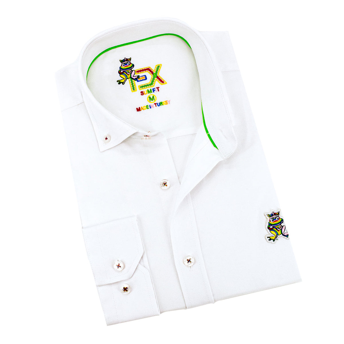 Colores Edition Oxford FROG Shirt - White Shirts EightX WHITE S