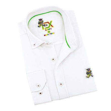 Colores Edition Oxford FROG Shirt - White Shirts EightX WHITE S