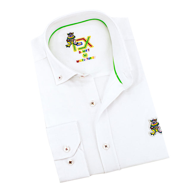 Colores Edition Oxford FROG Shirt - White Shirts EightX WHITE S