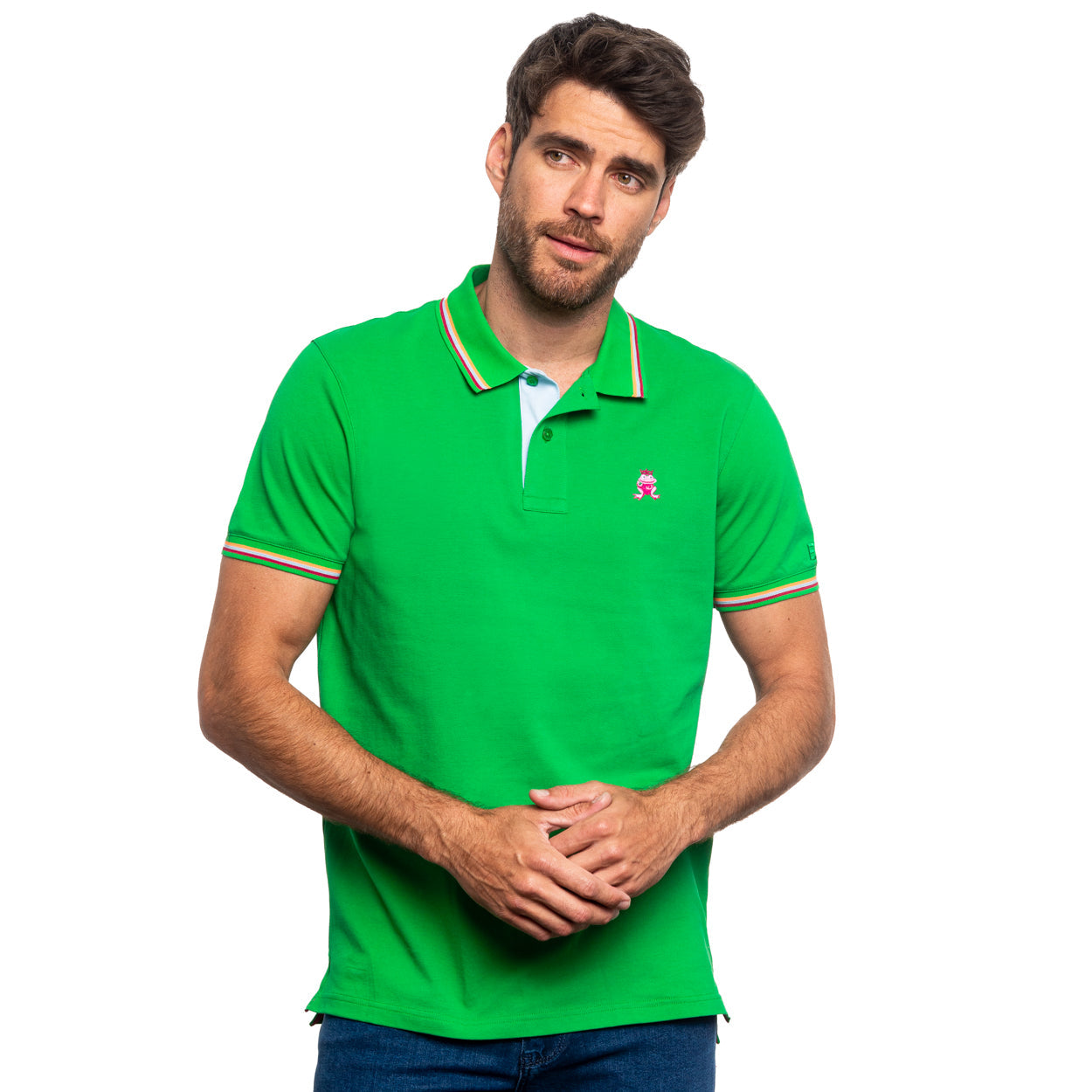 Corsica FROG Slim Fit Polo - Green Shirts Eight-X