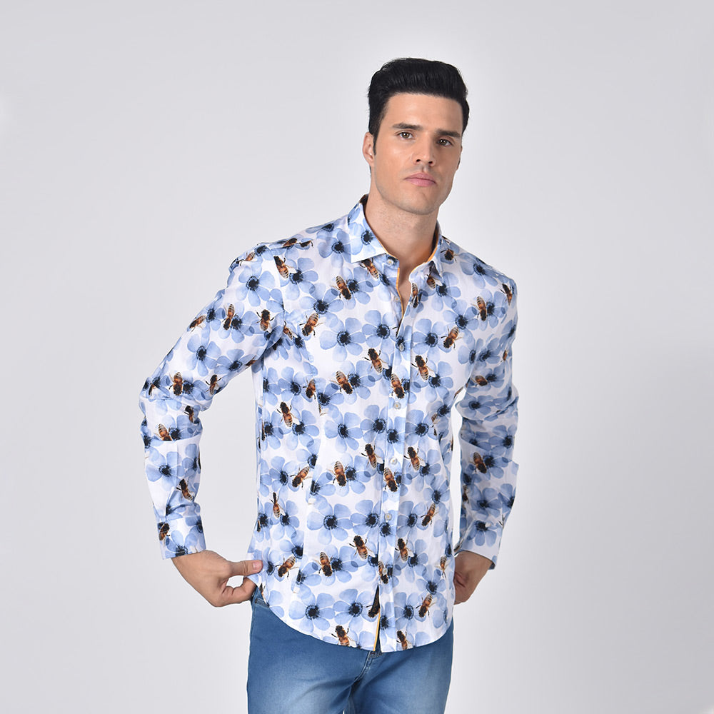 Daisies and Bees Button Down Shirt Shirts Eight-X