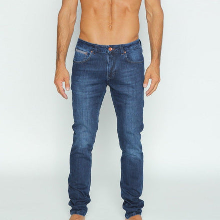 Dark Stretch Denim Jeans With Fade #EIG-32 Jeans Eight-X