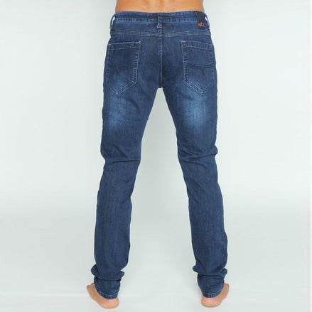 Dark Stretch Denim Jeans With Fade #EIG-32 Jeans Eight-X