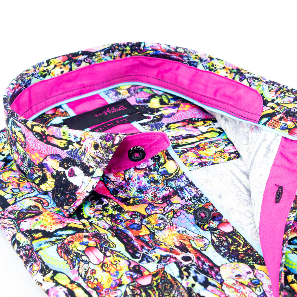 Dawg Button Down Shirt Shirts EightX